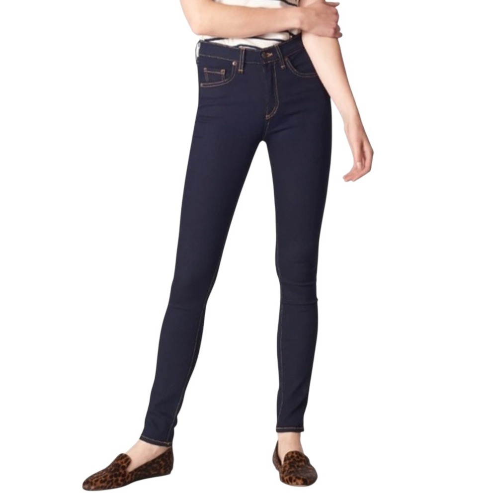 Veronica Beard Kate 10 Inch Skinny Jeans Dark indigo Wash Size 25 EUC